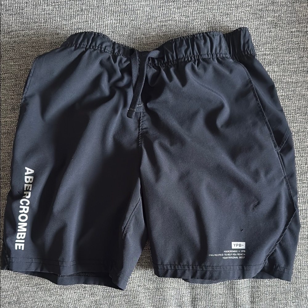 Abercrombie & Fitch Black Athletic Shorts Lightweight Moisture-Wicking